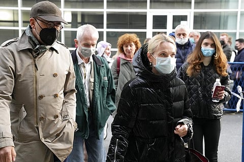 Citizens from Russia wait for COVID-19 vaccination in Zagreb, Croatia, Tuesday, Nov. 9, 2021. (Photo | AP)