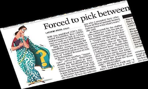 A grab of the report that appeared in TNIE on November 10