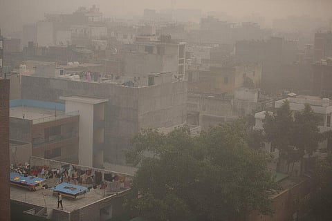 Morning haze and smog envelops the skyline in New Delhi, India, Friday, Nov. 5, 2021. (Photo | AP)