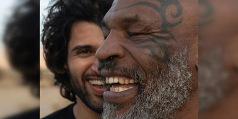 Vijay Deverakonda (L) and Mike Tyson. (Photo| Twitter)