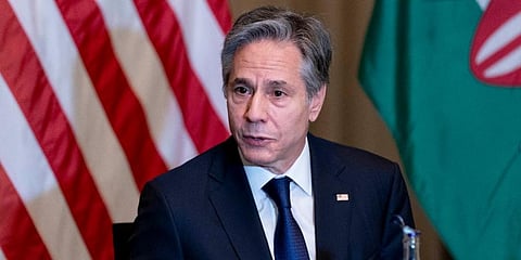 Secretary of State Antony Blinken speaks at a civil society roundtable at the Sankara Hotel in Nairobi, Kenya. (Photo | AP)