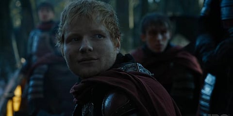 A still featuring Ed Sheeran in Game of Thrones