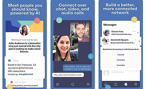 Screenshots of 'Lunchclub app'