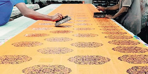 Different blockprint products from Tharangini