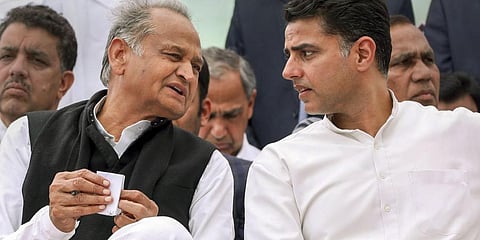 Rajasthan Chief Minister Ashok Gehlot and Congress leader Sachin Pilot ( File Photo | PTI)
