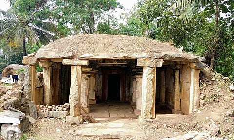 The image of Siddarameshwara temple after restoration in Varur village of Dharwad district. (Photo | EPS)