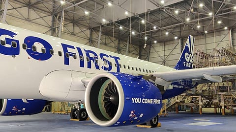 Image of a Go First plane.