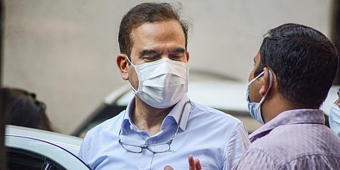 Former Mumbai Police commissioner Param Bir Singh outside a court in Thane. (Photo| PTI)