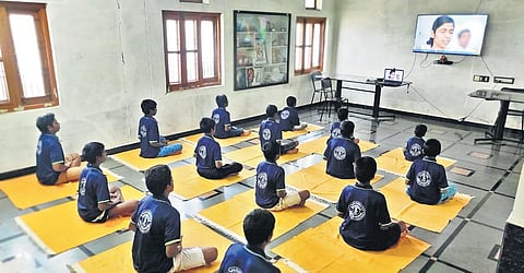 Children belonging to a Child Care Institute attend a virtual weekend camp organised by the WDCW Department