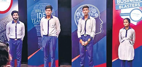 Students sharing their ideas in the Business Blaster Programme event