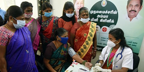 People getting treatment at a Amma mini clinic in Chennai. (FIle Photo| EPS)