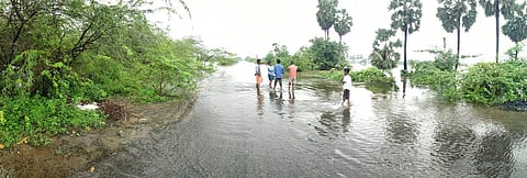 Manubolu mandal has been submerged in water (Photo | Express)