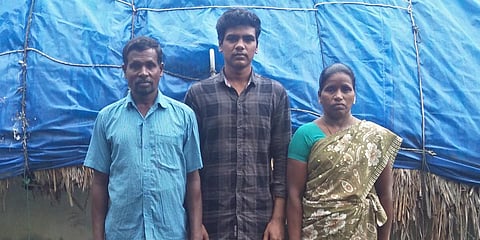 R Manikandan with his family. (Photo| EPS)