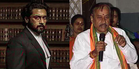 Kollywood actor Suriya and Tamil Nadu BJP leader H Raja (Photo | Instagram and EPS)