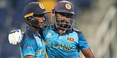 Sri Lanka's Charith Asalanka (R) and Pathum Nissanka. (Photo | AP)