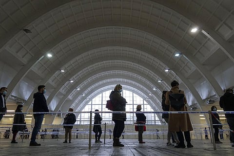 People wait to be vaccinated against COVID-19 in Zagreb, Croatia, Thursday, Nov. 4, 2021. (Photo | AP)