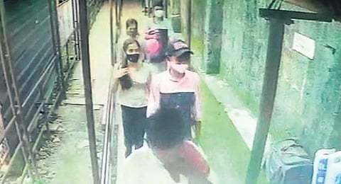 CCTV footage showing the missing students at the KSRTC bus stand in Palakkad on Wednesday afternoon