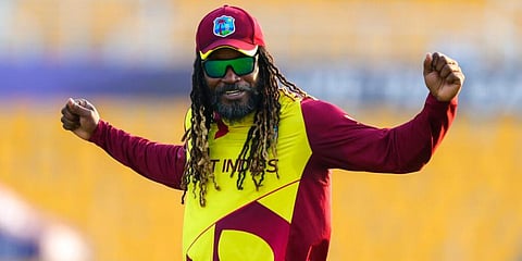 West Indies' Chris Gayle gestures during a Twenty20 World Cup match. (Photo | AP)