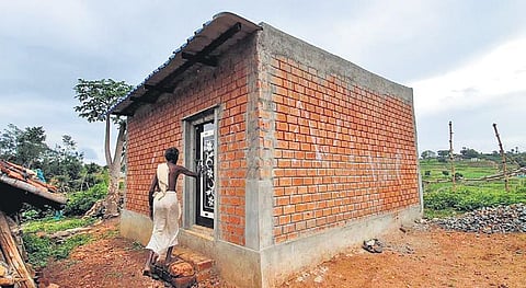 he new eco-house built by NGO Sudar for Sadaiyan on his land
