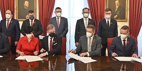 A three-party, liberal-conservative coalition dubbed Together, composed of the Civic Democratic Party, Christian Democrats & the TOP 09 party, led the election with a 27.8% share of vote. (Photo | AP)