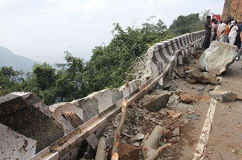 TTD engineering wing officials have taken up restoration work (Photo | Special arrangement)