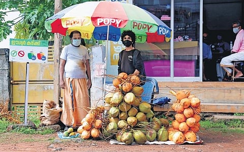 Tender coconut vendors in Kovalam who made the switch to paper straws