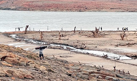 Unused borewells being revived in Rajampet of Kadapa district as the Annamayya project became empty following a breach to its bund | Express