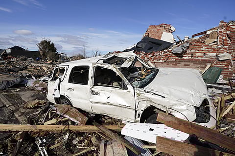 Tornadoes and severe weather caused catastrophic damage across multiple states late Friday, killing several people overnight. (Photo | AP)