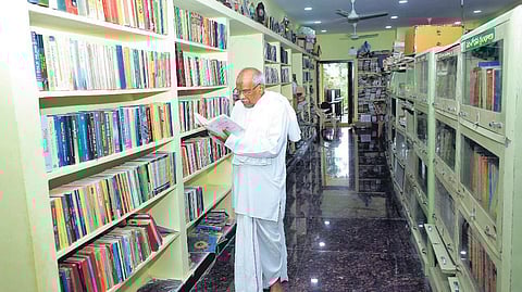 Donations from Dr Vittalacharya’s students helped him to demolish his old house, and mobilise Rs 50 lakh to build the library for his village. (Photo | EPs)