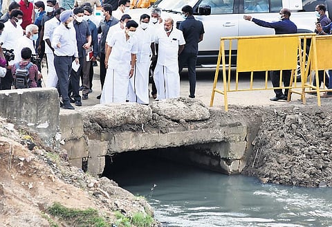 During his recent inspection, Chief Minister MK Stalin had seen the sewage flowing into Korattur lake at Pattaraivakkam | P Jawahar