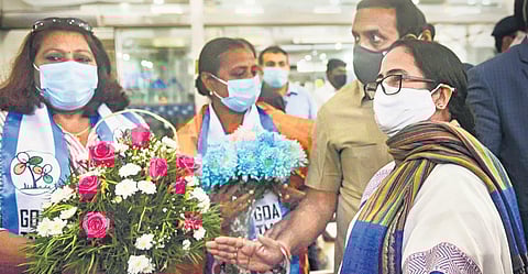 West Bengal Chief Minister Mamata Banerjee in Goa on Monday | PTI