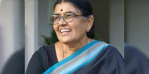 Late Kannada litterateur Poornachandra Tejaswi's wife Rajeshwari (Photo| EPS)