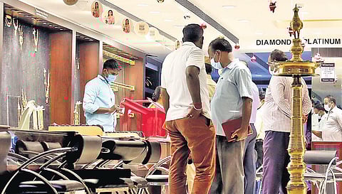 A view of the jewellery where the burglary took place on Wednesday. (Photo| EPS)