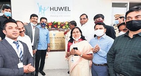 Minister KT Rama Rao at one of the seven companies he inaugurated at the Medical Devices Park in Hyderabad on Wednesday, Dec 15, 2021.