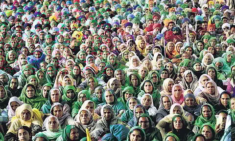 Farmers at Tikri border to mark the anniversary of agitation on November 26. (File Photo)