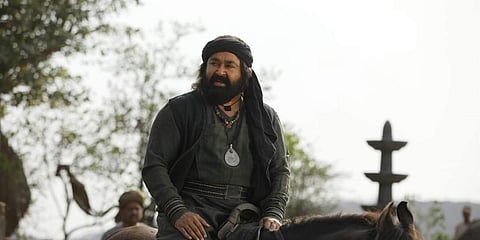 Mohanlal in 'Marakkar: Arabikkadalinte Simham' (Photo| Cinema Express)