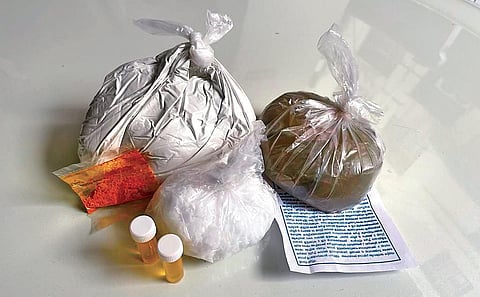 The ingredients of a soap kit