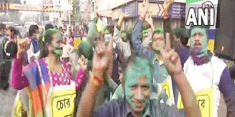 TMC has taken the lead in 112 wards and has won 13 seats. (Photo | ANI)