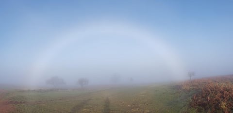 A fogbow spotted in UK. (Photo: Twitter)