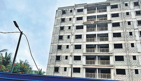 An apartment block inside Ozone Urbania Township in Devanahalli