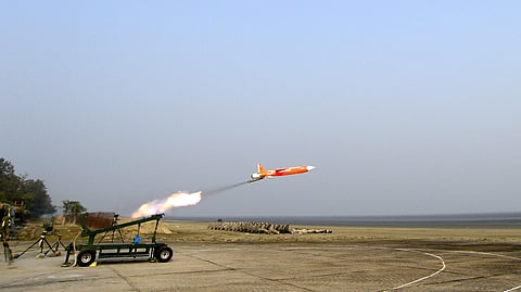 Expendable aerial target Abhyas being test flown. (Photo | EPS)
