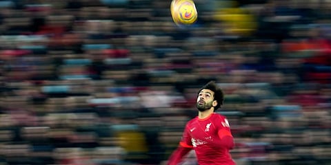 Liverpool's Mohamed Salah controls the ball during their English Premier League football match against Newcastle United at Anfield stadium in Liverpool, England, Dec. 16, 2021. (Photo | AP)