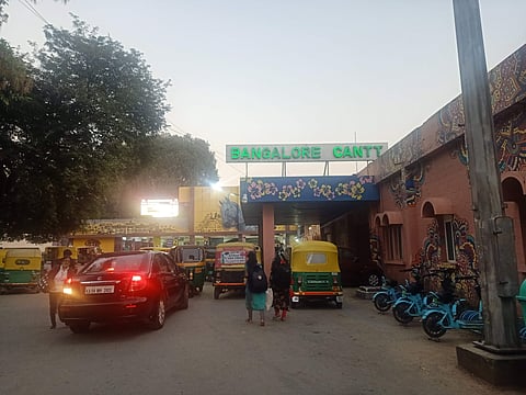 Shots of back entry of Bengaluru Cantonment railway station (Photo | S Lalitha)