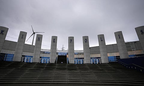 A closed sign hangs on the steps of a large cinema chain in Antwerp, Belgium on Monday, Dec. 27, 2021. (Photo | AP)