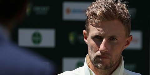 England's captain Joe Root is interviewed after losing to Australia on the third day of their cricket test match in Melbourne, Australia, Tuesday, Dec. 28, 2021. (Photo | AP)