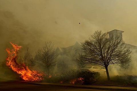 n estimated 580 homes, a hotel and a shopping center have burned and tens of thousands of people were evacuated in wind-fueled wildfires outside Denver, officials said Thursday evening. (Photo | AP)