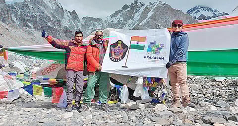 Dr K Raja Sikhamani at Mt Everest Base Camp | Express