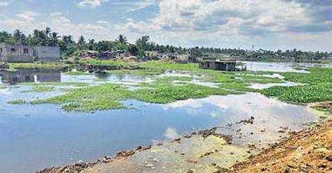 The encroachments on lake bed (Representational Photo | Express)
