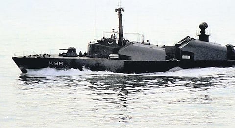 File photo of INS Nipat that took part in Op Trident in 1971