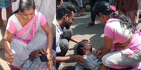 anaja, a nurse, performed CPR on a 20-year-old boy at Mannargudi. (Photo | Express)